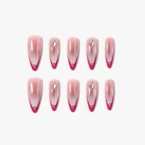 Custom Artificial Fake False Nails High Quality Short Almond Square Private Label Acrylic French Tip Pre designed Certified