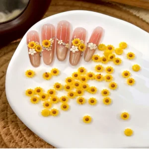 Custom Beauty Resin Nail Charms Mixed Colors Rose Flower Butterfly Rhinestone Jewelry 3D DIY Press Nail Decorations Art