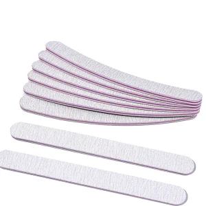Custom Branded Nail Files High Quality 100 180 Grit Buffers Arc Shaped Japan Sandpaper OEM Service