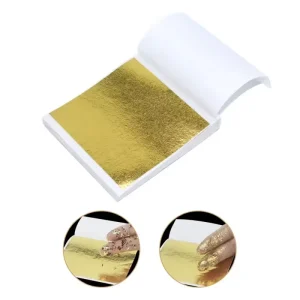 Custom Design 9*9 14*14 Cm Taiwan Gold Leaf Imitation Gold Leaf Sheets for Art Craft Furniture Decor