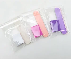Custom Designs Long Nail File Sticker Square Nail Buffer Portable Mini Professional Nail Tools With Opp Bag