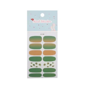 Custom Eco friendly Glitter Luxury Hot Sell Semi Cured Wraps Long Lasting Foil Self adhesive Popular Art Gel Nail Stickers