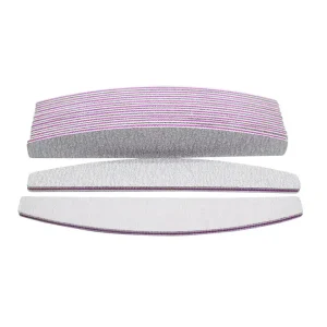 Custom Grit 100 180 Double Sided Emery Nail Files zebra Disposable Nail File Buffer