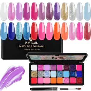 Custom Logo 24 Colors Nail Art UV Lamp Long Lasting Painting Gel High Saturation Solid Gel Kit