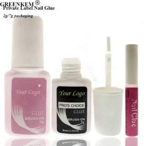 Custom Logo 2g Mini Nail Glue for Nail Salon Professional False Tips 7g Private Label Nail Glue with Brush