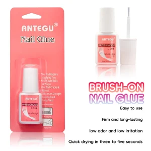 Custom Logo 7g Acrylic Artificial Nail Tips Quick Dry Long Lasting Press On With Mini Bond Glue For Nails