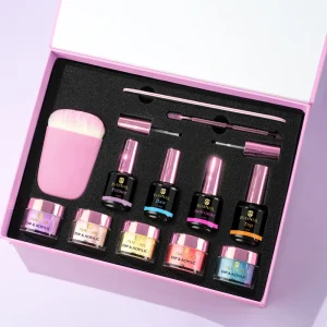 Custom Logo Acrylic Powder and Liquid Set For Dip Nails Fast Drying Feature Private Label Color Dipping Powder Start Kit