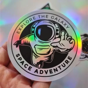 Custom Logo Adhesive Die Cut Hologram Round Stickers UV Resistant Waterproof PVC Vinyl Laser Hologram Stickers Printing