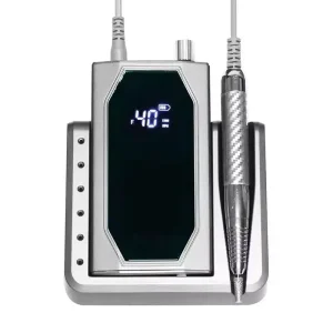 Custom Logo Brushless Nail Drill Machine 40000RPM Portable Rechargeable Nail Drill Gel Remove Machine