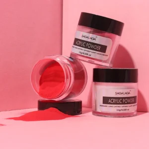 Custom Logo Clear Nude Pink White Acrylic Powder Colored Acrylic Nail Powder for French Extension