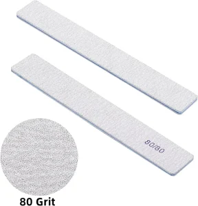 Custom Logo Double Sided 80 80 Grit Files Emery Boards Rectangle Reusable Buffering Nail Files for Acrylic Nails