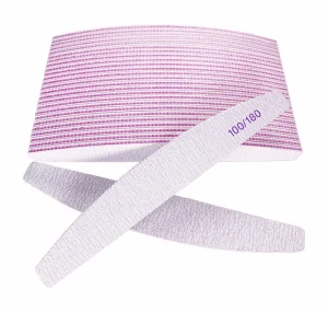 Custom Logo Double Sided Nail File 100 180 Grits Sandpaper Zebra Nail Manicure Files Reusable Buffering Files