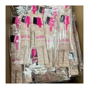 Custom Logo Hair Tools Lace Wig Baby Hair Edge Brush Pintail Double Sided Eyebrow Comb 3 In 1 Edge Control Brush