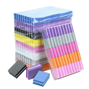 Custom Logo Mini Sponge Nail Buffer Double Size Bulk Order Private Label Nail File