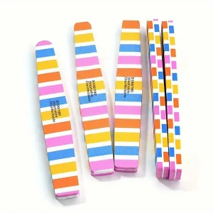 Custom Logo Nail Buffer File Manicure Tools Coarse Fine 100 180 Grit Sponge Nail Files