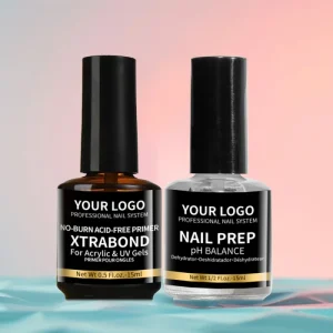 Custom Logo Nail Dehydrator Primer Water Base Liquid Acid Free Air Dry Natural Clear Nail Prep for Ema Acrylic Powder