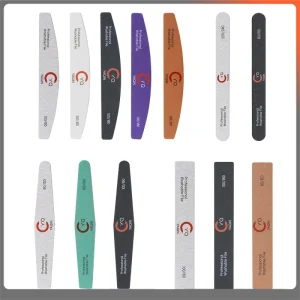 Custom Logo Nail File Washable Double Sandpaper 80/100/180/240 Files and Buffers for Nails
