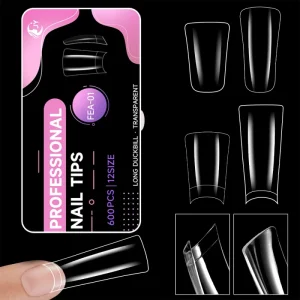Custom Logo Nail Tips ABS Material Nail Tips Acrylic Nail Tips for Fingers Customized French Style Nails