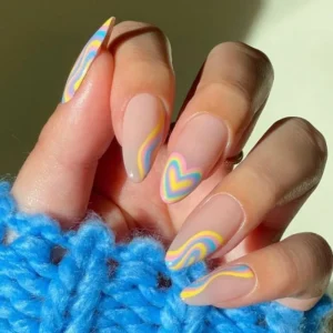 Custom Logo Nails Long Almond Printing Artificial Fingernails High Quality Press On Soft Gel Reusable Press On Nails