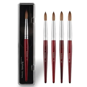 Custom Logo Pinceles 100% Pure Kolinsky Nail Art Brush Kolinsky Acrylic Nail Brush for Acrylic Nails