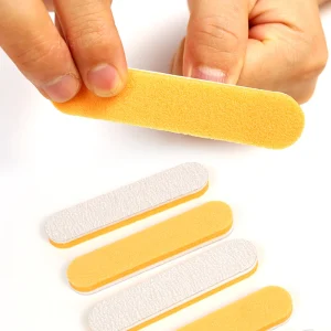 Custom Logo Portable Mini Nail Buffer Strip Manicure Tool Washable Sponge Nail Files 100/180