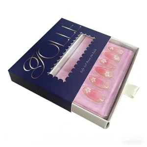 Custom Logo Press On Nails Packaging Box Private Label False Nail Storage Box Luxury Nail Art Packaging