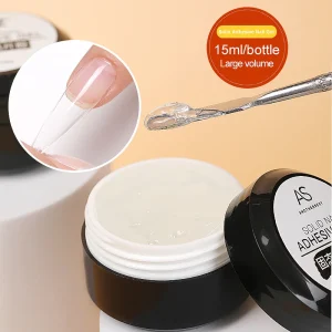 Custom Logo Private Label Soak off UV LED Long Lasting Press on Nails Glue Solid Nail Art Tips Transparent Glue Gel