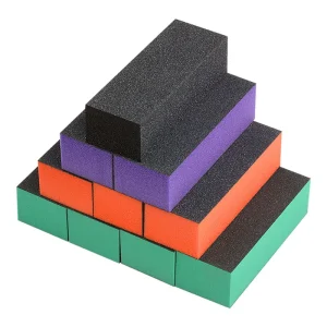 Custom Logo Professional 180 180 Salon Polishing Nail Buffer Block Pink Sponge Fingernail File for Buffing Shinning