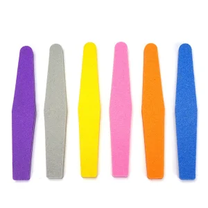 Custom Logo Professional Sponge Nail for Files Rhombus Style Nail Art Sanding Buffing Manicure Polish Buffer Removal Emery Tools