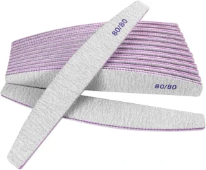 Custom Logo Reusable Buffering Nail Files Double Sided 80 80 Grit Rectangle Emery Boards for Acrylic Nails