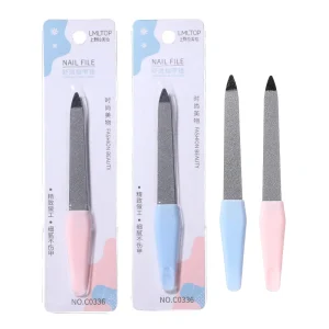 Custom Logo Reusable Emery Nail Filer C0336 Makeup Nail Toenail Polishing Nail File and Buffers Scraper Tool