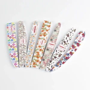 Custom Logo Shape Pattern Manicure Tools Double Sided 320 3000 Grit Shiny Buffer Polishing Nail Files Emery