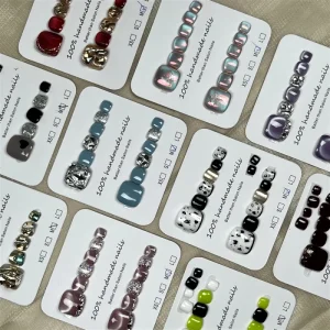 Custom Logo Soft Gel Press on Foot Nails Kit Toe Nails Short Square Artificial French Tips Toenails