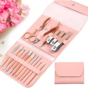 Custom Logo Stainless Steel Luxurious Professional Manicure Pedicure Set Toenails Cuticle Cutter Fingernails Grooming Kit Nail