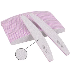Custom Logo Zebra 100 180 Grit Durable Nail File and Buffer Professional Double Side Nail Supplier for Manicure