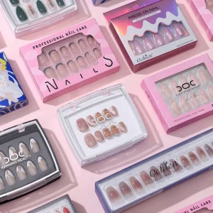 Custom Luxury Press on Nails Artificial False Fake Nails High Quality French Tip Soft Gels Press on Nails