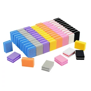 Custom Mini EVA High Elastic Sponge Pink Grey Colored Nail Buffer File for Nail Salon or Personal Rectangle