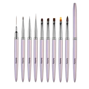 Custom Nail Art Brushes Pink Nail Art Brush Nail Gel Brush