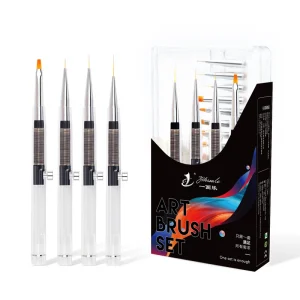 Custom Nail Brush Multifunctional Retractable Nylon Synthetic Hair Acrylic Nail Brushes