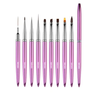 Custom Nail Brush Nail Art Brushes Liner Pink Nail Gel Brush