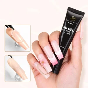 Custom Nail Rhinestone Glue UV Gel 30g Clear for DIY Nail Art 3D Strong LED Non-Toxic Vegan Liquid