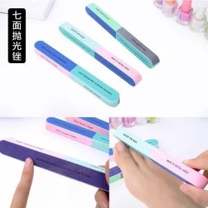 Custom Nail Supplies Tools 7 Functions Polishing Smooth Shining 4 Ways Nail File and Buffer