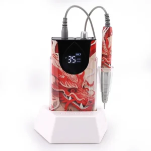 Custom Pattern Professional Portable Desktop Nail Drill Machine 35000 RPM Electric Nail Drill E File Made Plastic