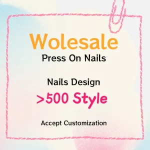 Custom Press On Nails Ballerina Medium Coffin Square Ins French Tip Nails Manicure Acrylic Private Label False Nails