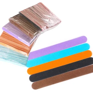Custom Printed 100 180 Double Sided Wooden Nail File with Emery Material