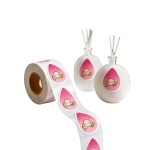 Custom Printed Fragrance Essential Oil Label Sticker Rolls Waterproof Self-Adhesive Label Packaging