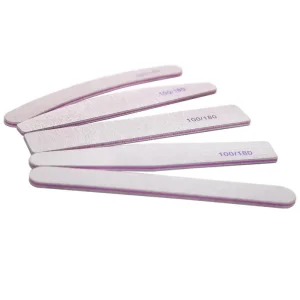 Custom Printed Private Label Nail Salon Manicure Tools Nail File with Double Side Zebra Emery Buffer