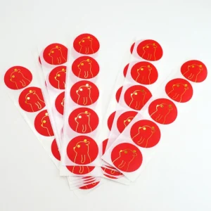 Custom Printed Stamping Gold Foil Printing Stickers Eco Friendly Printable Vinyl Waterproof Self Adhesive Paper Stickers Labels