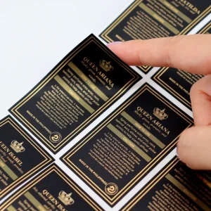 Custom Printing Logo Gold Foil Stickers Sheets Cosmetics Bottle Candle Labels Sticker