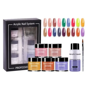 Custom Private Label Coloured Acrylic Powder Use 3 in 1 Set Match Gel Polish